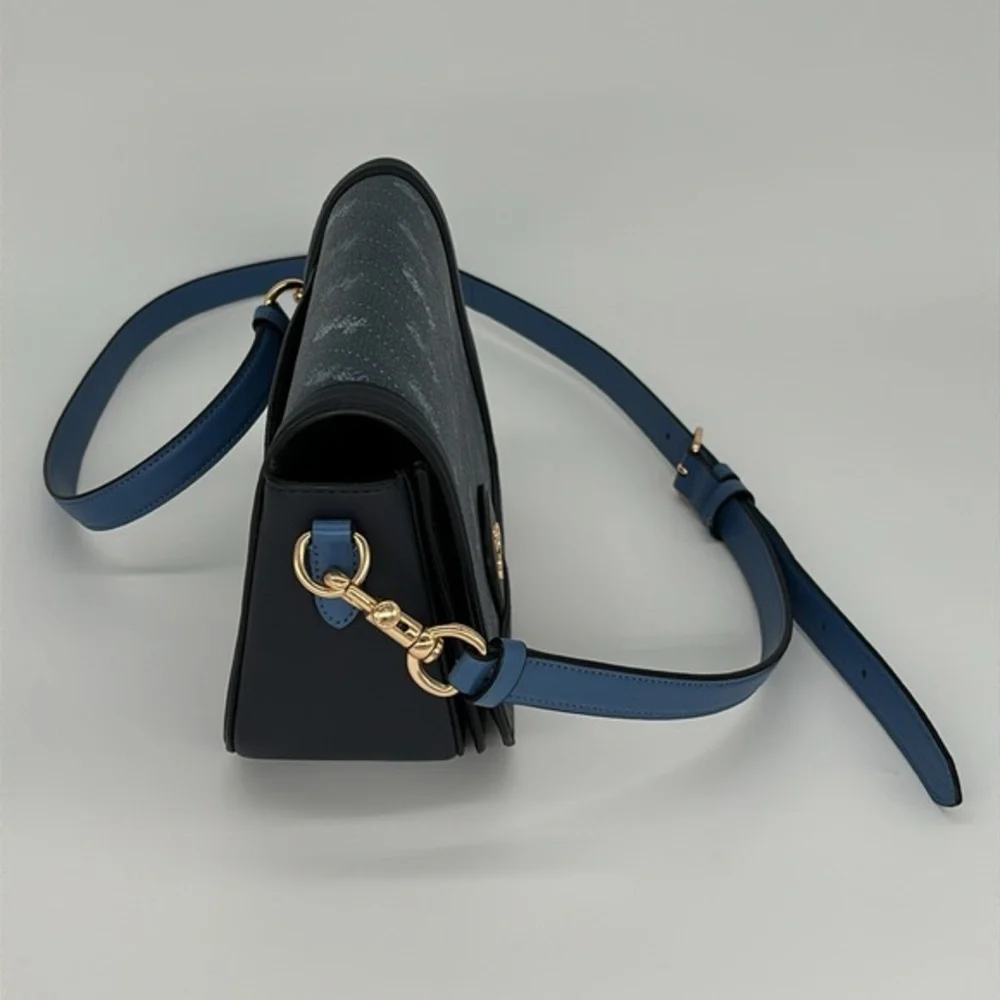 Coach Saddle Bag With Horse And Carriage Dot Print